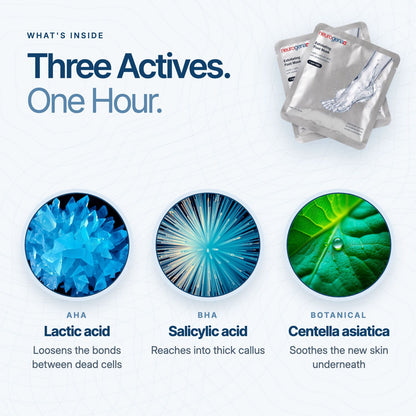Three actives: lactic acid, salicylic acid and centella asiatica