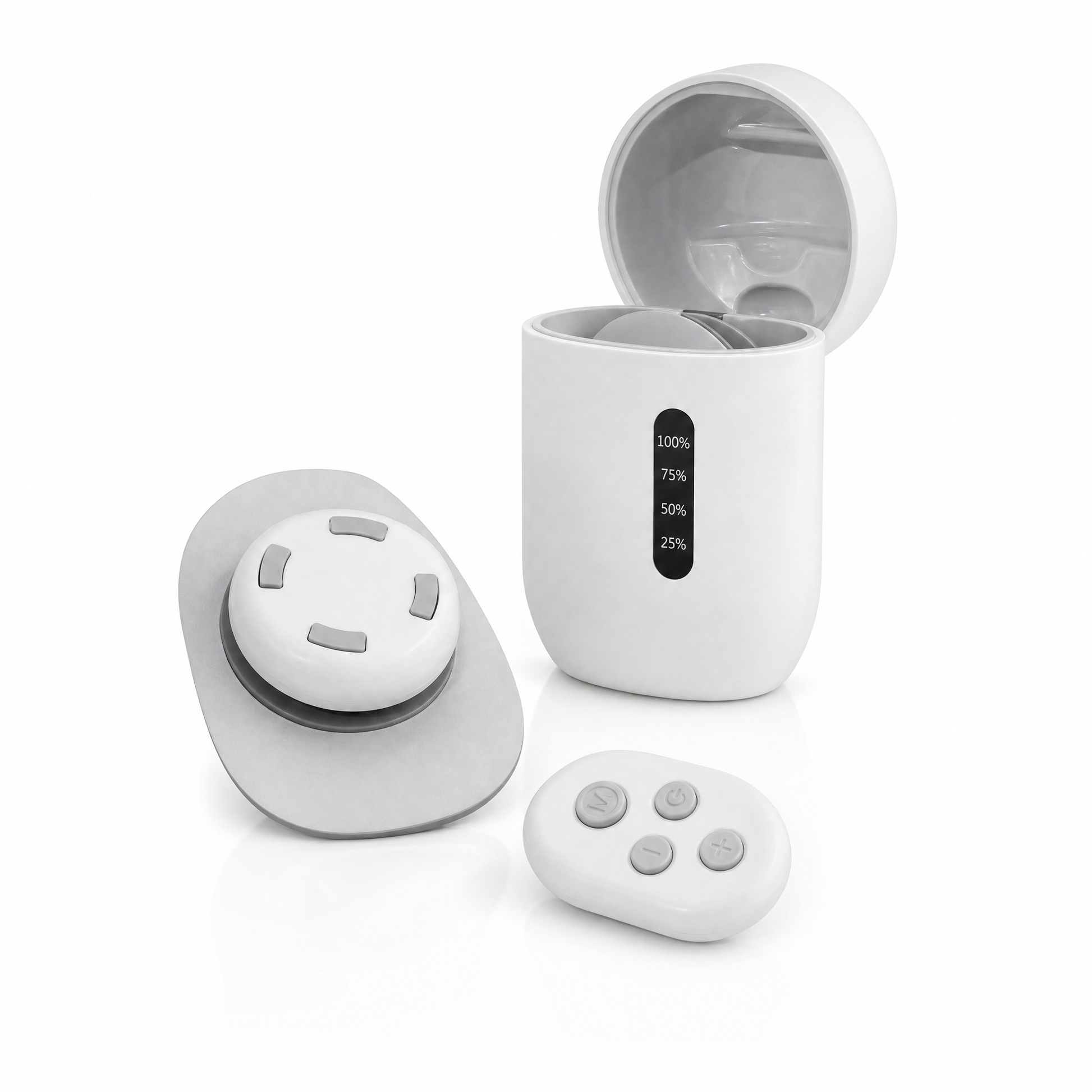 EMS Wireless Pain Reliever with charging case and remote