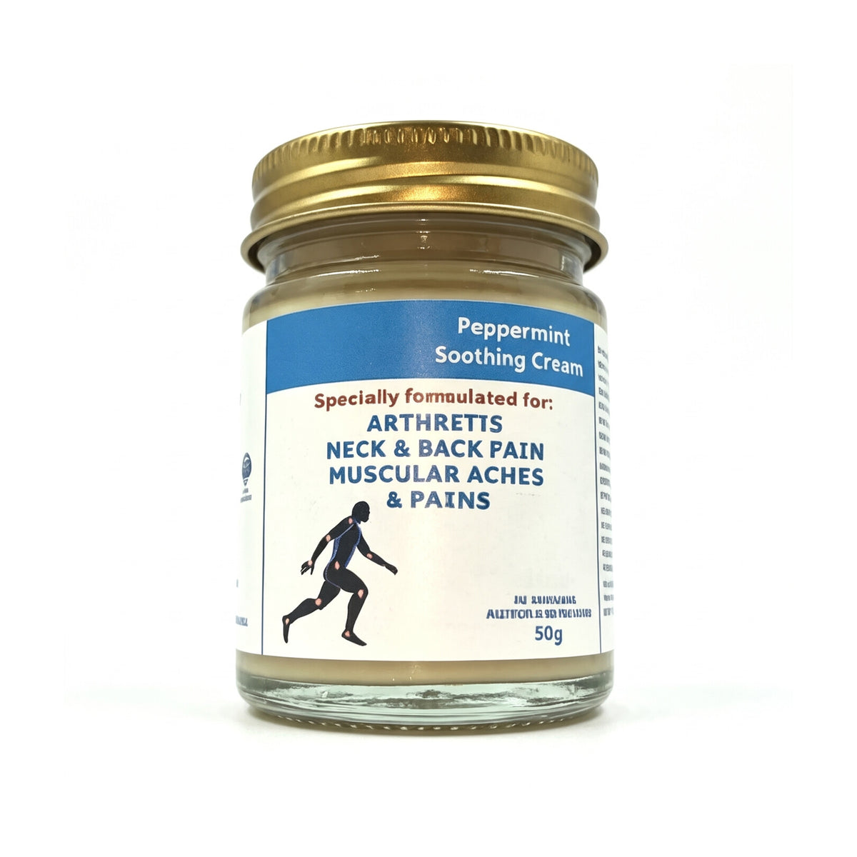 Neurogena Peppermint Soothing Cream 50g glass jar on white background